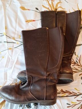 Brown Leather Tall Riding Boots XENA WORKWEAR safety Toe 11 W Wide Calf 42.5 Eu